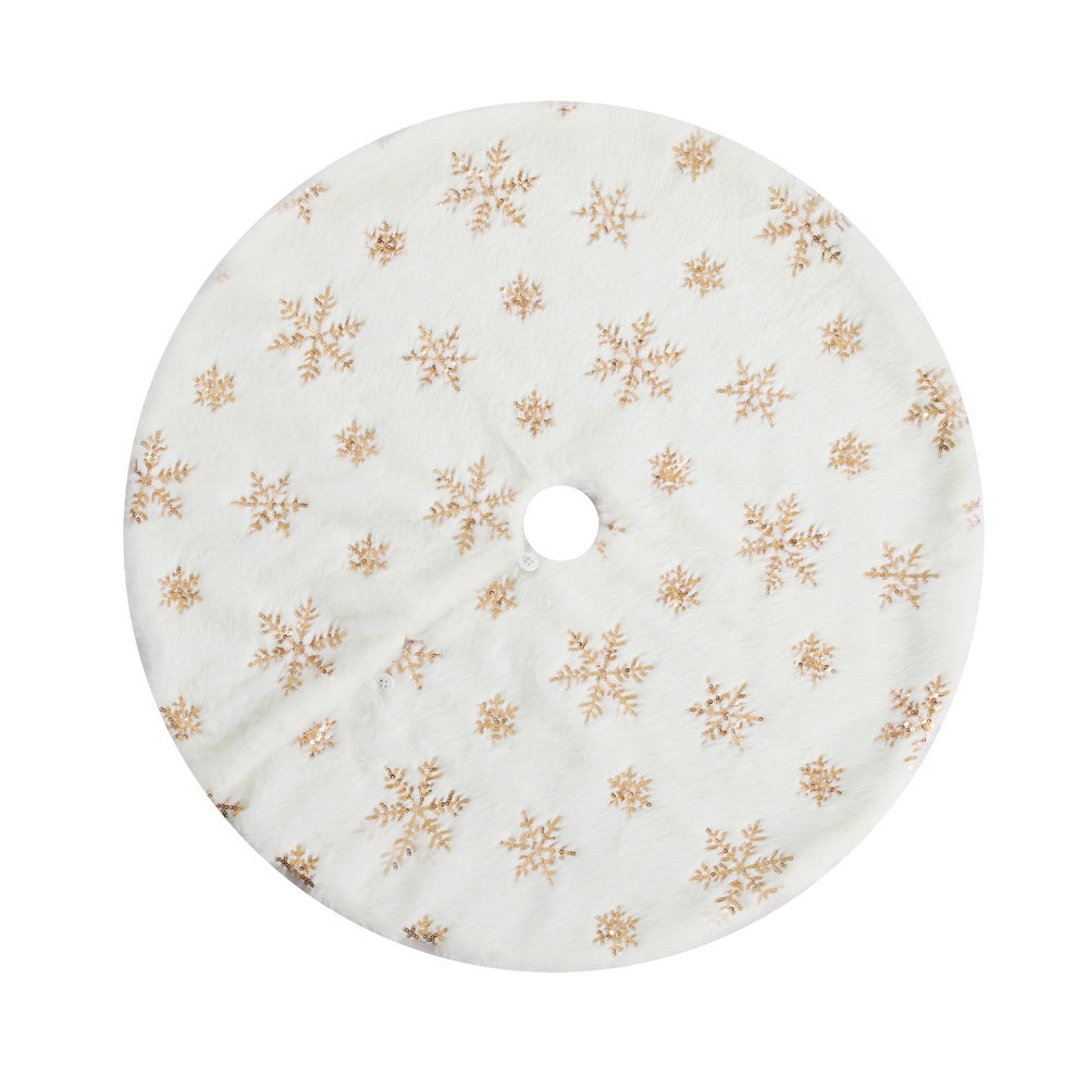NNEDSZ Christmas Tree Skirt 90cm Snowflake Ornaments Xmas Decorations
