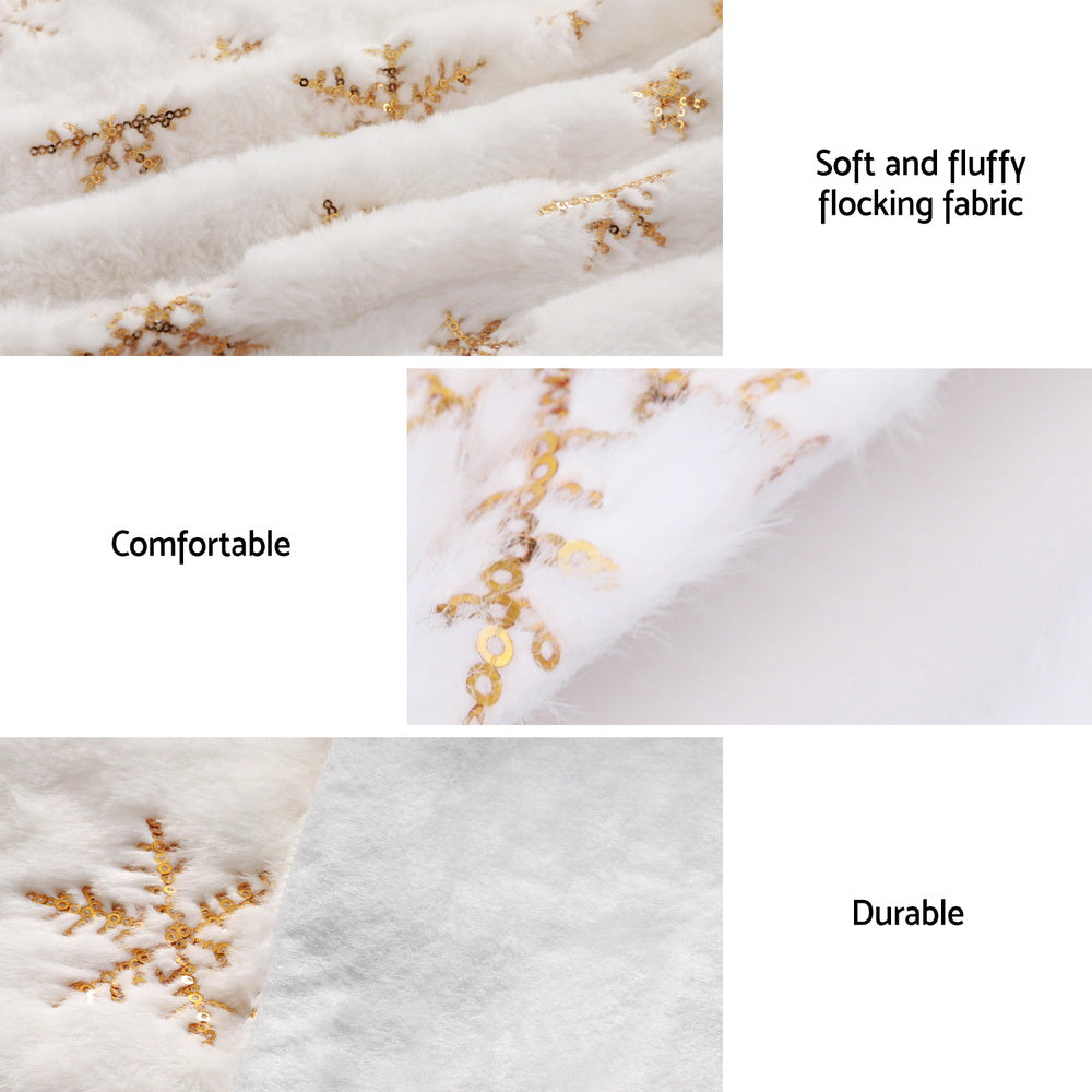 NNEDSZ Christmas Tree Skirt 90cm Snowflake Ornaments Xmas Decorations